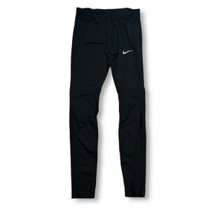 Nike Running Tights Dri-FIT Back Zip Pocket Athletic Leggings Black Womens Small